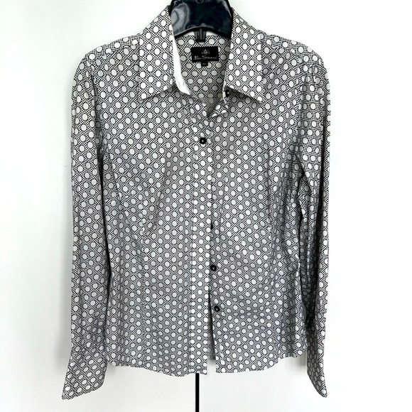 ❤️ Ben Sherman women’s dress shirt in B&W - Picture 2 of 4